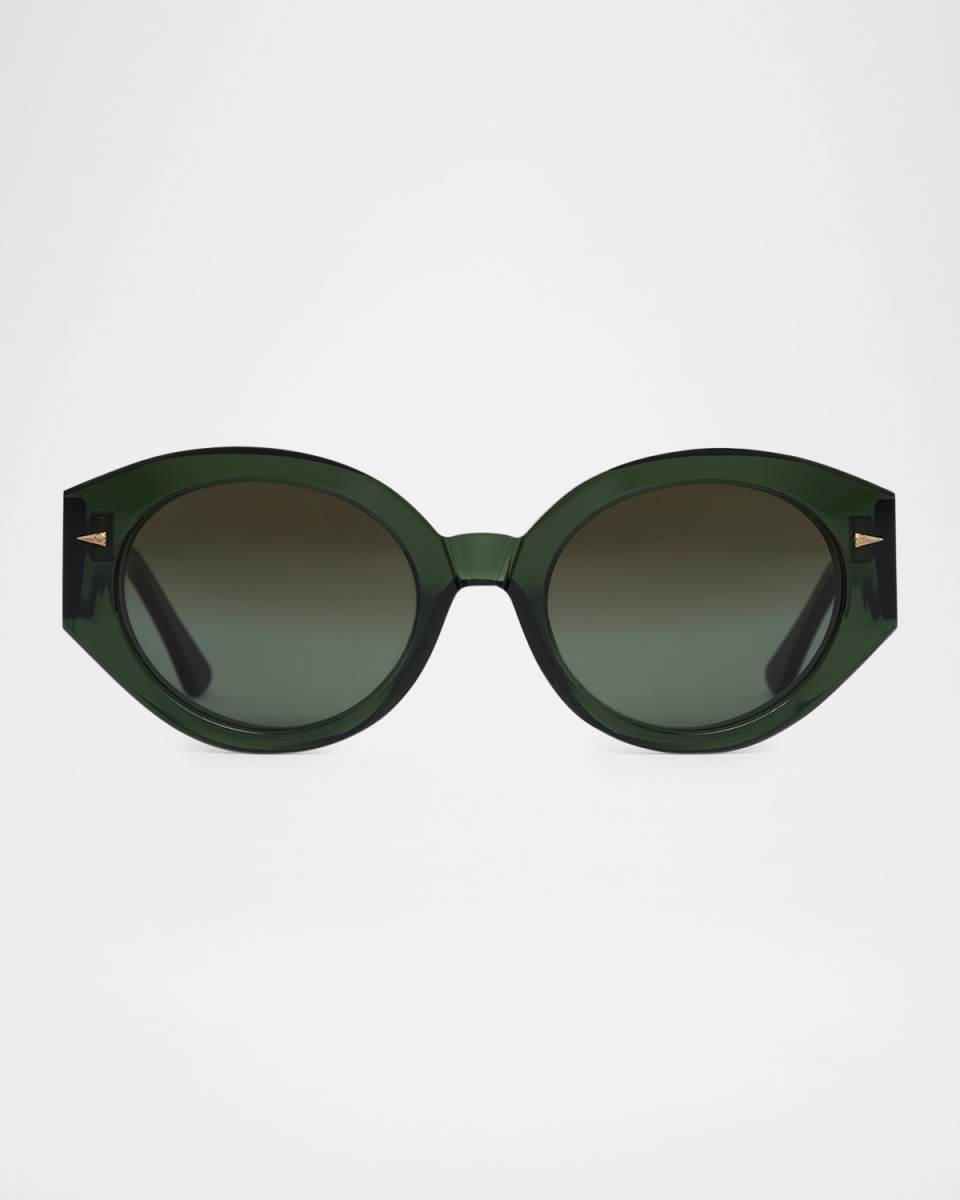 Art Deco Acetate & Nylon Round Sunglasses